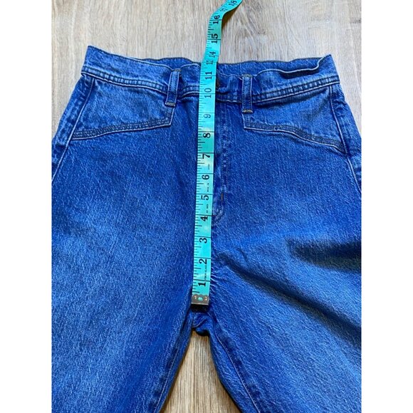 Gap Womens Wide-Leg Denim Jeans Size 27 Leaf‎ Embroidery Boho - Picture 8 of 9